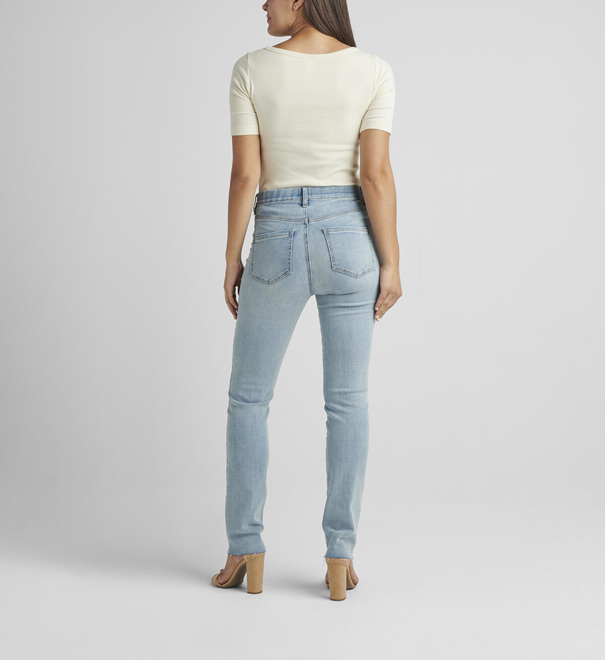 Valentina High Rise Straight Leg Pull-On Jeans, , hi-res image number 1
