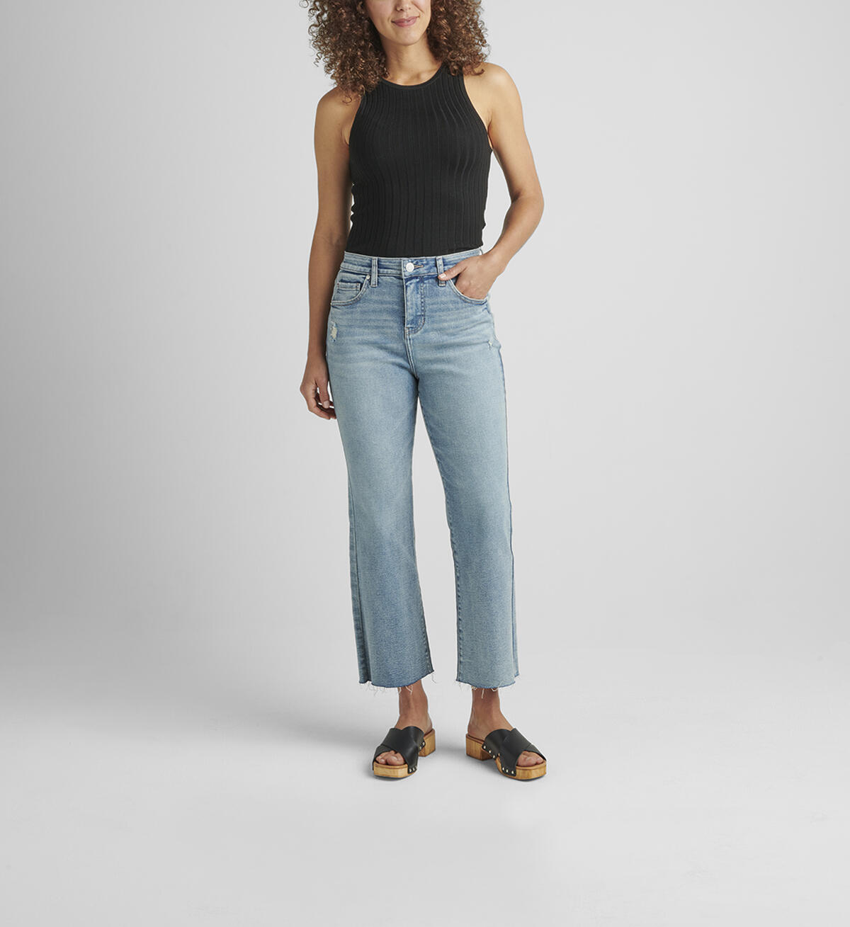 Phoebe High Rise Cropped Bootcut Jeans, , hi-res image number 0