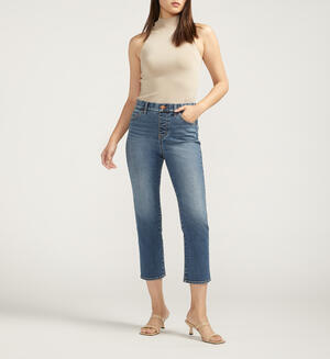 Valentina High Rise Straight Leg Cropped Jeans