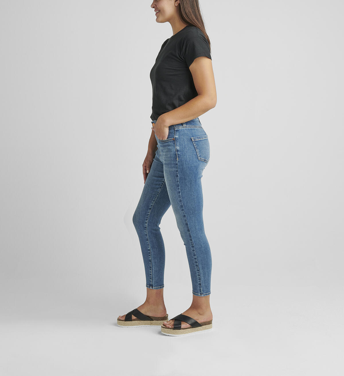 Valentina High Rise Skinny Crop Pull-On Jeans, , hi-res image number 2